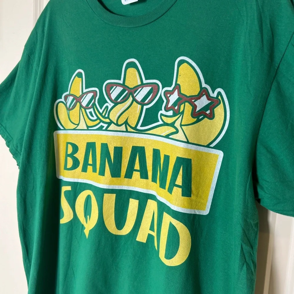 Savannah Bananas Banana Ball Banana Squad T-shirt Green and Yellow - Picture 2 of 5